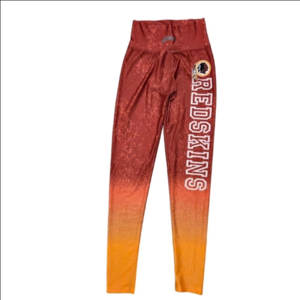 Women's Majestic Redskins Leggings S Red Orange